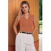 imageArachampCloz Womens 100 Cotton Slim Fit Button Down Summer Business Casual Tank Tops 2026Orange