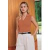 imageArachampCloz Womens 100 Cotton Slim Fit Button Down Summer Business Casual Tank Tops 2026Orange
