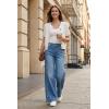 imageArachampCloz Womens 100 Cotton Cropped Short Sleeve Cardigan Sweaters Lightweight Tops Summer 2026Beige White