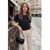 imageArachampCloz Womens 100 Cotton Cropped Short Sleeve Cardigan Sweaters Lightweight Tops Summer 2026Black