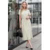 imageArachampCloz Womens Linen with Pockets Midi Summer Spring Shirt Dress 2026Beige