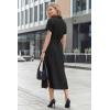 imageArachampCloz Womens Linen with Pockets Midi Summer Spring Shirt Dress 2026Black