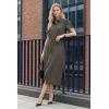 imageArachampCloz Womens Linen with Pockets Midi Summer Spring Shirt Dress 2026Coffee