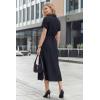 imageArachampCloz Womens Linen with Pockets Midi Summer Spring Shirt Dress 2026Navy