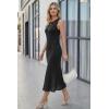 imageArachampCloz Womens Lyocell Blend Ruched Waist Patchwork Hem Summer Business Casual Shift Midi Dresses 2026Black