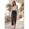 imageArachampCloz Womens Cotton Blend Stretch Adjustable Waist Denim Skirts with Pockets 2026Black