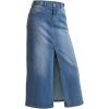 imageArachampCloz Womens Cotton Blend Stretch Adjustable Waist Denim Skirts with Pockets 2026Pblue