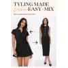 imageArachampCloz Womens Soft 2 Piece Sets Summer Polo Shirt and Midi Skirt Sweaters 2026 OutfitsBlack