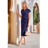 imageArachampCloz Womens Soft 2 Piece Sets Summer Polo Shirt and Midi Skirt Sweaters 2026 OutfitsDark Blue