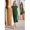 imageArachampCloz Womens Soft 2 Piece Sets Summer Polo Shirt and Midi Skirt Sweaters 2026 OutfitsDark Green