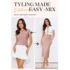 imageArachampCloz Womens Soft 2 Piece Sets Summer Polo Shirt and Midi Skirt Sweaters 2026 OutfitsDusty Pink
