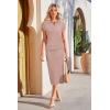 imageArachampCloz Womens Soft 2 Piece Sets Summer Polo Shirt and Midi Skirt Sweaters 2026 OutfitsDusty Pink