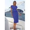 imageArachampCloz Womens Soft 2 Piece Sets Summer Polo Shirt and Midi Skirt Sweaters 2026 OutfitsRoyal Blue