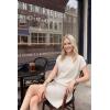 imageArachampCloz Womens Wool Blend Knit 2 Piece Sets Summer Casual Cap Sleeve Tops Pleated Mini Skirt Outfits 2026Beige