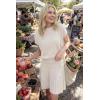 imageArachampCloz Womens Wool Blend Knit 2 Piece Sets Summer Casual Cap Sleeve Tops Pleated Mini Skirt Outfits 2026Beige