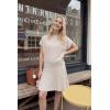 imageArachampCloz Womens Wool Blend Knit 2 Piece Sets Summer Casual Cap Sleeve Tops Pleated Mini Skirt Outfits 2026Beige