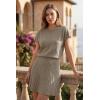 imageArachampCloz Womens Wool Blend Knit 2 Piece Sets Summer Casual Cap Sleeve Tops Pleated Mini Skirt Outfits 2026Khaki