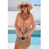 imageArachampCloz Womens Linen Blend Tie Front Bolero Shrug Beach Cover Up 2026Orange