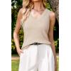 imageArachampCloz Womens Wool Blend Slim Fit Sweaters Non See Through Double VNeck AllSeason Tank 2026Apricot