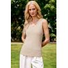 imageArachampCloz Womens Wool Blend Slim Fit Sweaters Non See Through Double VNeck AllSeason Tank 2026Apricot
