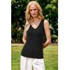 imageArachampCloz Womens Wool Blend Slim Fit Sweaters Non See Through Double VNeck AllSeason Tank 2026Black