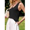 imageArachampCloz Womens Wool Blend Slim Fit Sweaters Non See Through Double VNeck AllSeason Tank 2026Black