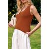 imageArachampCloz Womens Wool Blend Slim Fit Sweaters Non See Through Double VNeck AllSeason Tank 2026Caramel
