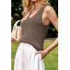 imageArachampCloz Womens Wool Blend Slim Fit Sweaters Non See Through Double VNeck AllSeason Tank 2026Coffee
