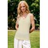 imageArachampCloz Womens Wool Blend Slim Fit Sweaters Non See Through Double VNeck AllSeason Tank 2026Offwhite Cream
