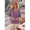 imageArachampCloz Womens Wool Blend Elbow Sleeve Summer Oversized Casual SweaterLavender
