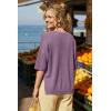 imageArachampCloz Womens Wool Blend Elbow Sleeve Summer Oversized Casual SweaterLavender