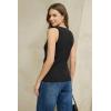 imageArachampCloz Womens Lightweight Lyocell Blend Wrap V Neck Sweater Vest Dressy Casual Going Out TopsBlack