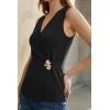 imageArachampCloz Womens Lightweight Lyocell Blend Wrap V Neck Sweater Vest Dressy Casual Going Out TopsBlack