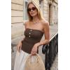 imageArachampCloz Womens Lyocell Blend Strapless Tube Top NonSlip Summer Going Out Tops 2026Coffee