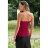 imageArachampCloz Womens Lyocell Blend Strapless Tube Top NonSlip Summer Going Out Tops 2026Dark Red