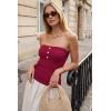 imageArachampCloz Womens Lyocell Blend Strapless Tube Top NonSlip Summer Going Out Tops 2026Dark Red