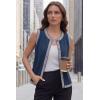 imageArachampCloz Womens 100 Cotton Crewneck Business Casual Contrast Trim Button Front Sweater Vests 2026Navy