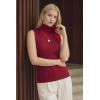 imageArachampCloz Womens Wool Blend Slim Fit Soft Turtleneck Casual Tank Tops AllSeasonBurgundy