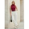 imageArachampCloz Womens Wool Blend Slim Fit Soft Turtleneck Casual Tank Tops AllSeasonBurgundy