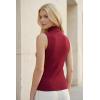 imageArachampCloz Womens Wool Blend Slim Fit Soft Turtleneck Casual Tank Tops AllSeasonBurgundy