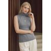 imageArachampCloz Womens Wool Blend Slim Fit Soft Turtleneck Casual Tank Tops AllSeasonGrey