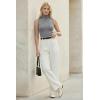 imageArachampCloz Womens Wool Blend Slim Fit Soft Turtleneck Casual Tank Tops AllSeasonGrey