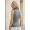 imageArachampCloz Womens Wool Blend Slim Fit Soft Turtleneck Casual Tank Tops AllSeasonGrey