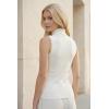 imageArachampCloz Womens Wool Blend Slim Fit Soft Turtleneck Casual Tank Tops AllSeasonOffwhite