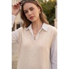 image:imageArachampCloz Womens Wool Blend Relaxed Fit Sleeveless Sweater Vest V Neck Office Work Casual Tops 2026Apricot