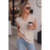 image:imageArachampCloz Womens Wool Blend Relaxed Fit Sleeveless Sweater Vest V Neck Office Work Casual Tops 2026Apricot