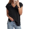 image:imageArachampCloz Womens Wool Blend Relaxed Fit Sleeveless Sweater Vest V Neck Office Work Casual Tops 2026Black