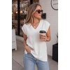 image:imageArachampCloz Womens Wool Blend Relaxed Fit Sleeveless Sweater Vest V Neck Office Work Casual Tops 2026White