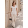 image:imageArachampCloz Womens Wool Blend Relaxed Fit Sleeveless Sweater Vest V Neck Office Work Casual Tops 2026White