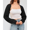 image:imageArachampCloz Womens Wool Blend Bolero Shrug Spring Fashion Cropped Cardigans 2026Black